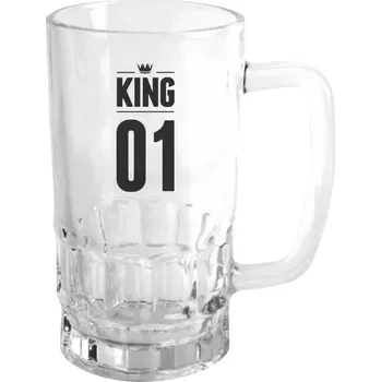 Sklenice Půllitr pro páry - King s vlastním číslem - čirý