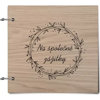 Fotokniha Dřevěné album se sponami Věnec 2