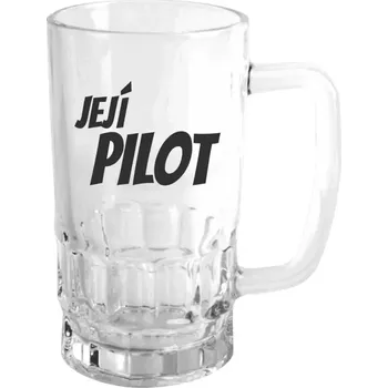 Sklenice Půllitr skleněný Její pilot