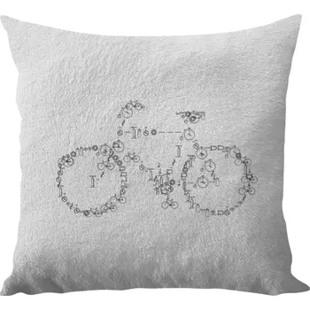 Polštář Polštář bílý 40x40 cm - dlouhý chlup Kolo