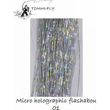 Lovecká návnada Micro holographic flashabou,silver - vel. S