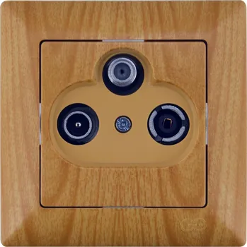 Elektrická zásuvka Visage Anténní zásuvka koncová, TV + R + SAT, termoplast, javor&nbsp;5001033816181