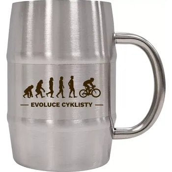 Sklenice Nerezový chladicí půllitr Evoluce - cyklista