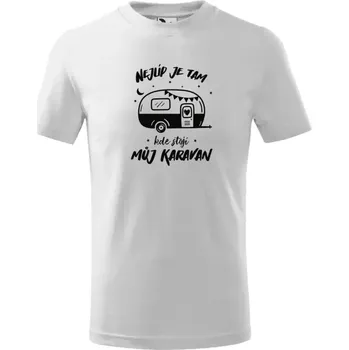 Chlapecké tričko Dětské tričko Malfini Classic New Nejlíp je tam, kde stojí můj karavan