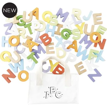 Dřevěná hračka Le Toy Van Písmena v plátěné tašce