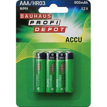 Článková baterie Profi Depot Nabíjecí baterie, AAA, 900 mAh, 4 ks&nbsp;233-820163