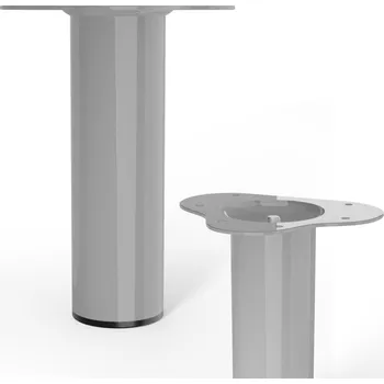 Nábytkové kování Stabilit Nábytková noha, ø 60 × 200 mm, ocel, šedá, 75 kg 50456
