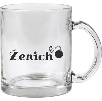 Hrnek 330 ml - skleněný Ženich s koulí