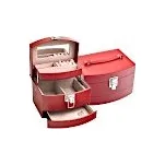 Šperkovnice červená z ekokůže