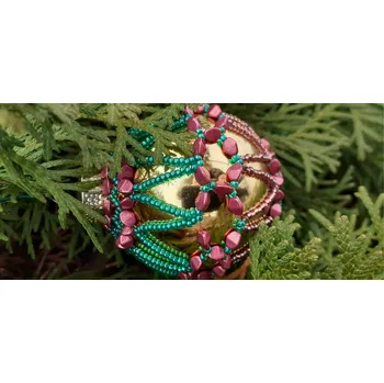 Vánoční dekorace vánoční koule fialová 5,5 cm