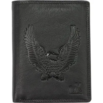 Peněženka Černá kožená peněženka Money Kepper s orlem + RFID