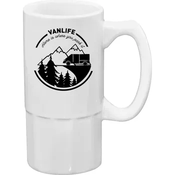 Sklenice Půllitr pro karavanisty - Vanlife home - 500 ml
