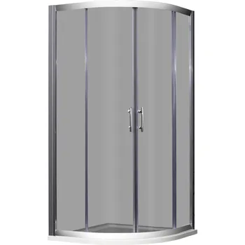 ARTTEC Sprchový kout čtvrtkruhový BRILIANT 90 x 90 x 195 cm šedé sklo PAN04690