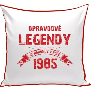 Polštář Polštář barevný 32x32 cm Opravdové legendy se narodily v...