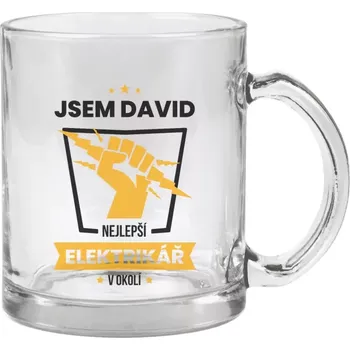 Hrnek 330 ml - skleněný Nejlepší v okolí - elektrikář