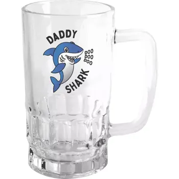 Sklenice Půllitr skleněný Daddy Shark