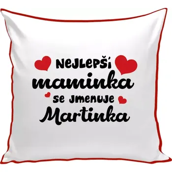 Polštář Polštář barevný 32x32 cm Nejlepší maminka se jmenuje - Jméno