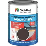 Colorlak Aquarex V2115 Vodou ředitelná barva antikorozní 2 v 1, čokoládová hnědá, matná, 4 l V2115-A-R8017-L4