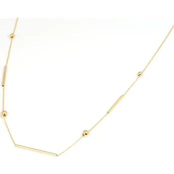 Módní doplněk Dámský kuličkový náhrdelník ze žlutého zlata ZLNAH150F + DÁREK ZDARMA