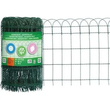 Plot Mřížkový plot okrasný, 0,4 × 10 m, ocel, PVC, zelený (RAL 6005) 7078175