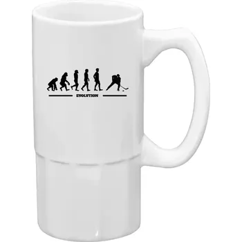 Sklenice Půllitr bílý vysoký Hockey evolution