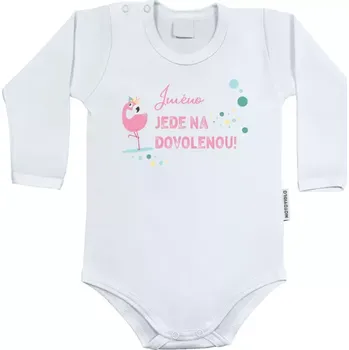 Kojenecký body Dětské body s dlouhým rukávem Jméno jede na dovolenou