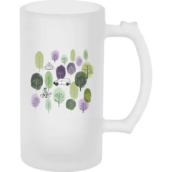 Sklenice Půllitr skleněný matný Kemp v lese