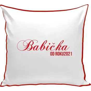 Polštář Polštář barevný 32x32 cm Babička od roku ...