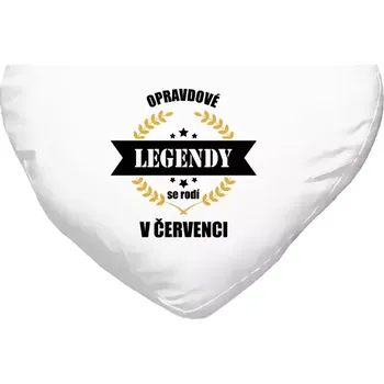 Polštář Polštář srdce 40x35 cm Opravdové legendy se rodí v ...