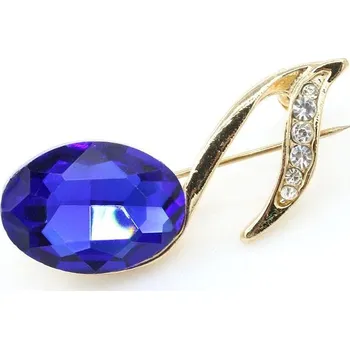 Brož AB Production Brož - křišťálová nota tmavě modrá