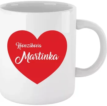 Hrnek pro páry - Jeho se jménem - bílý 330 ml