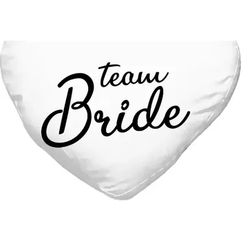 Polštář Polštář srdce 40x35 cm Team bride - nápis