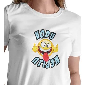 Dámské triko bílé - Vodu nepiju 3XL