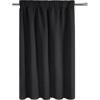 Závěs Závěs s řasicí páskou Elba, zatemňující, 160 × 140 cm, černý BH-162152