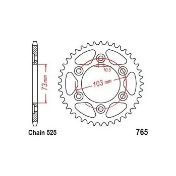 Řetězová sada pro motocykl Rozeta DUCATI 950 Multistrada rok 17-21