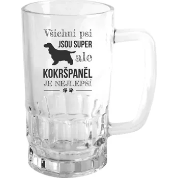 Sklenice Půllitr skleněný Kokršpaněl je nejlepší