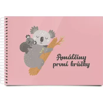 Fotokniha Plexi album s kroužkovou vazbou První krůčky se jménem - koala