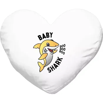 Polštář Polštář srdce 40x35 cm Baby Shark