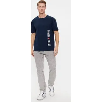Pánské oblečení Tommy Jeans T-Shirt Archive DM0DM18295 Tmavomodrá Regular Fit M