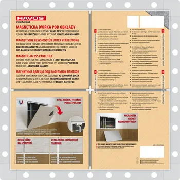 Revizní dvířka Revizní dvířka pod obklady, 200 × 150 mm, bílá, magnetická 150002