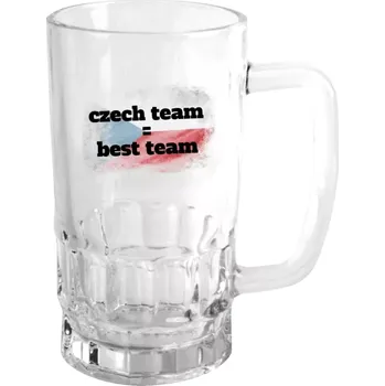 Sklenice Hokejový půllitr - Czech team = best team - čirý
