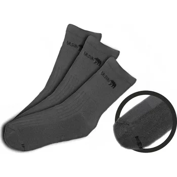 Pánské ponožky Hřejivé podpletené ponožky se stříbrem šedé 3 páry Velikost: 39/41