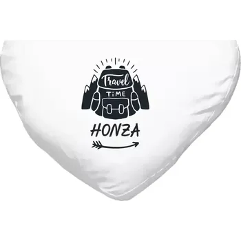 Polštář Polštář srdce 40x35 cm Travel time se jménem