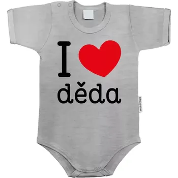Dětské body s krátkým rukávem I love děda