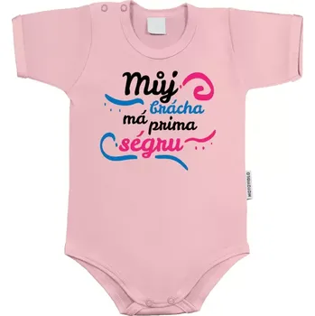 Kojenecký body Dětské body s krátkým rukávem Můj brácha má prima ségru