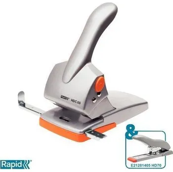 Děrovačka rapid Velkokapacitní děrovačka Rapid Fashion HDC65, Stříbrná/Oranžová, RAPID 22744