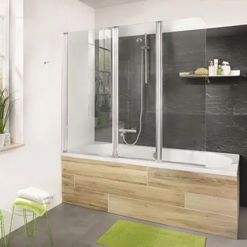 Vanová zástěna Camargue Vanová zástěna, 140 × 155 cm, tloušťka skla: 4 mm, čiré CFALT1550C