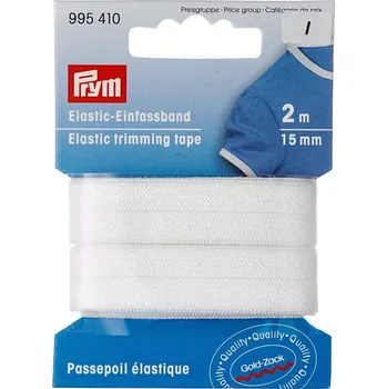 PRYM Pruženka lemová, 15 mm, bílá, 2 m