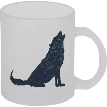 Hrnek 330 ml - skleněný matný Vlk