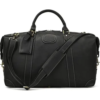 Sportovní taška Kožená velká taška cestovní aktovka luxusní crazy horse Barva (Varianta): černá1